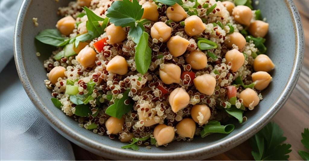 Quick & Flavorful Quinoa Chickpea Salad